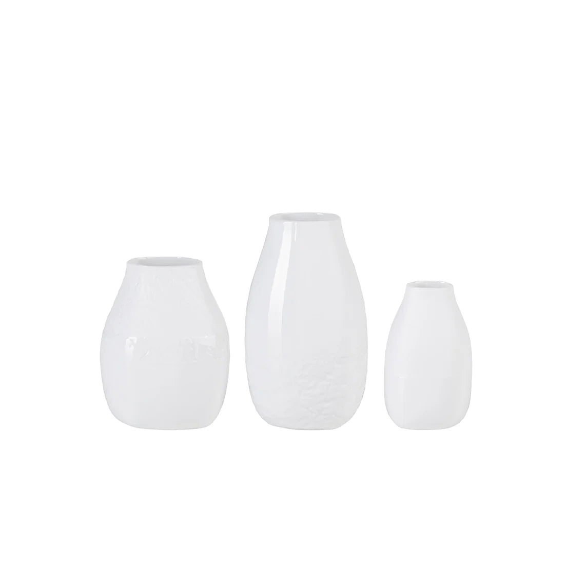Freeform Porcelain Mini Vases - Set Of 3 R16479