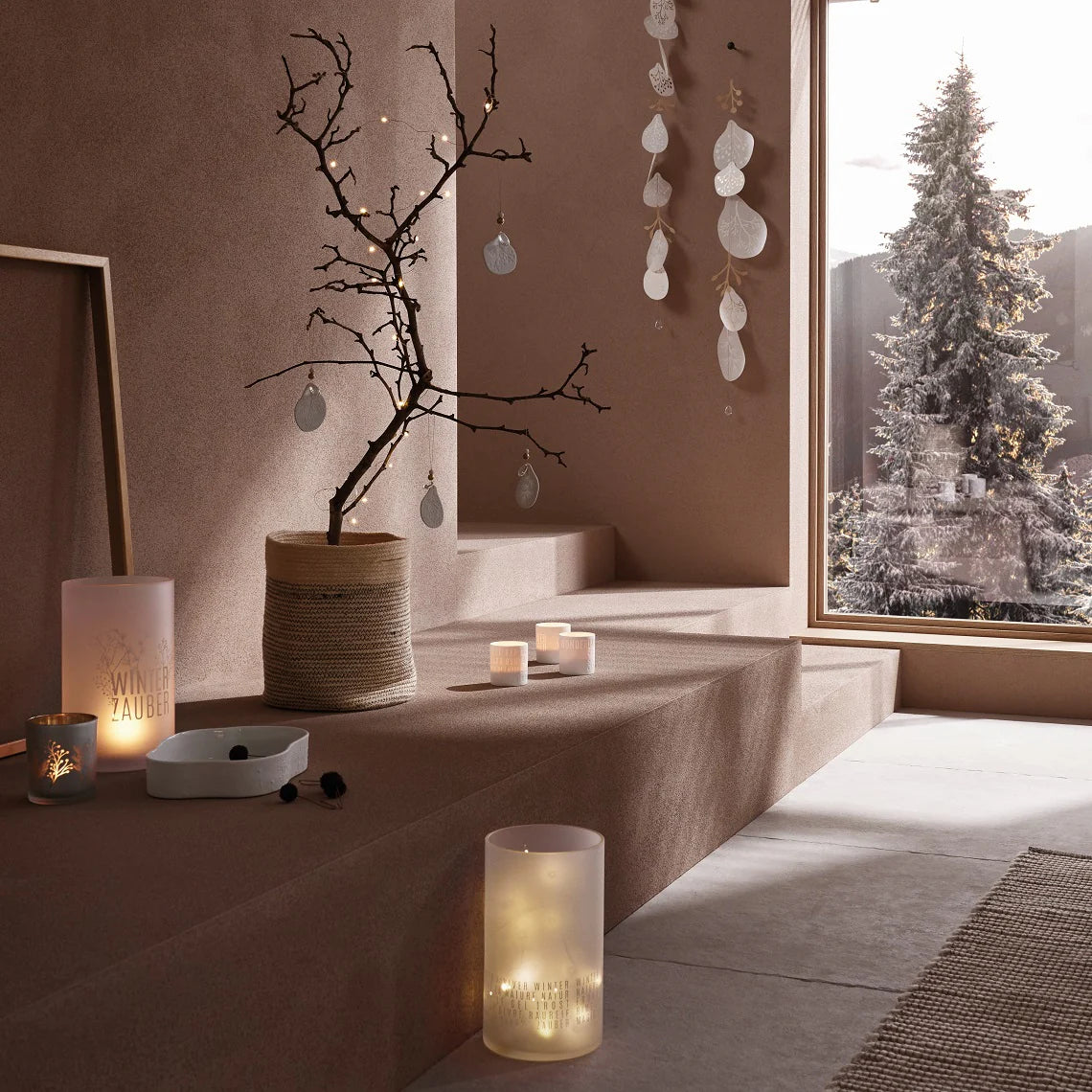 Tealight Holder - Winter Branchesy