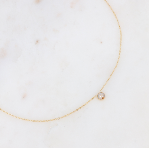 Sohan Necklace Gold Swarovski Crystal