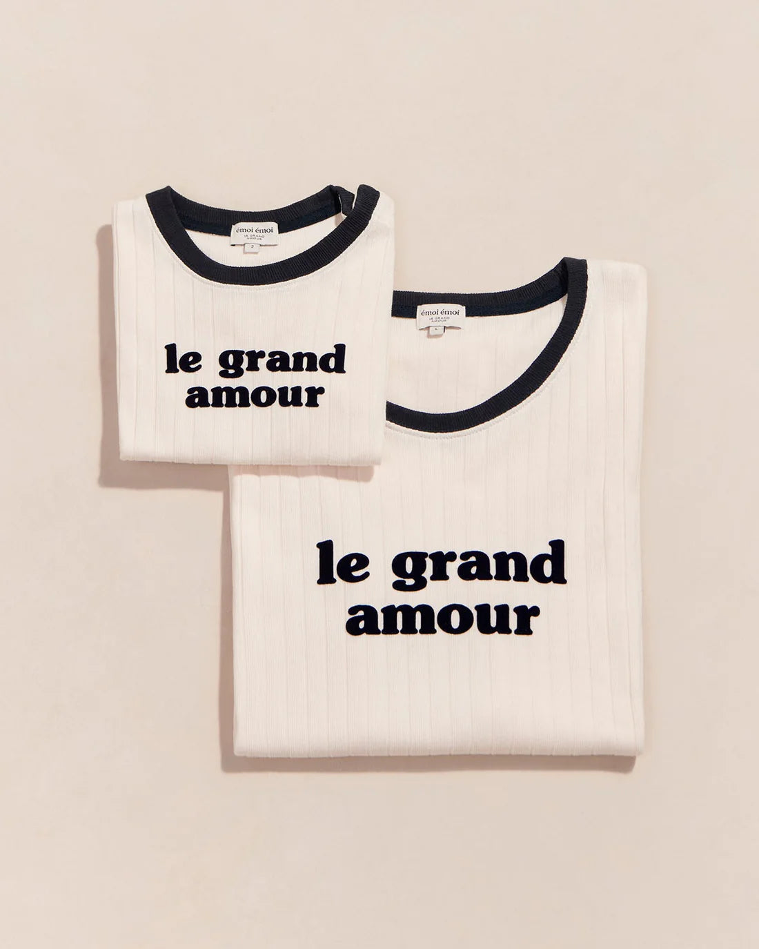 Jeannot Tee-Shirt “Le Grand Amour” Cream & Navy