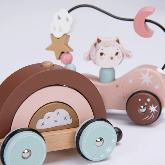 Pull along activity train - After the rain