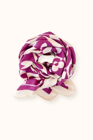 Big Scarf Palika - Damier Fuchsia
