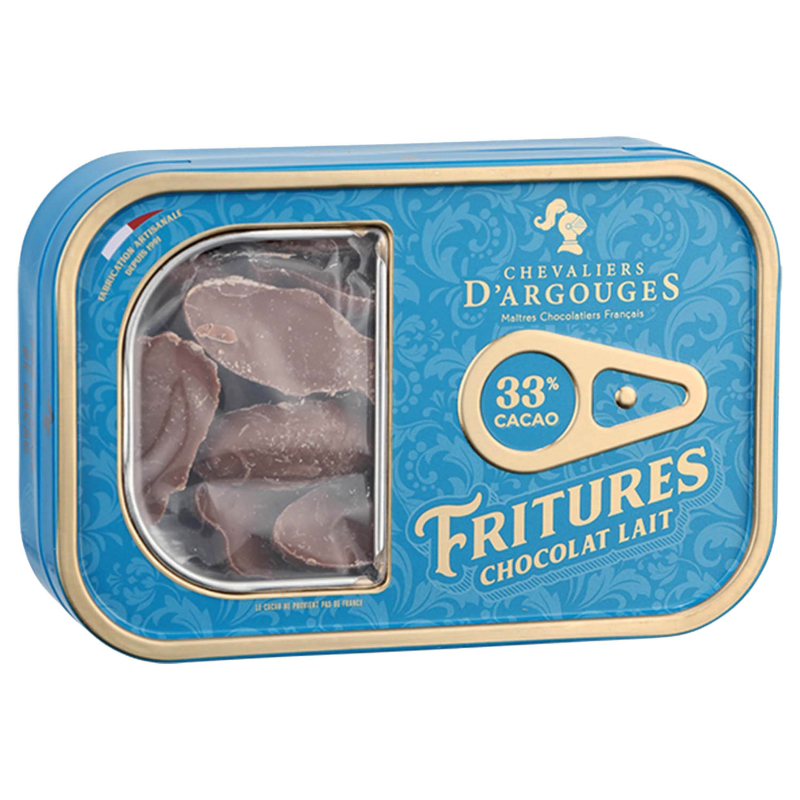 Sardine box with milk chocolate fish (fritures) 90g - Chevaliers d’Argouges