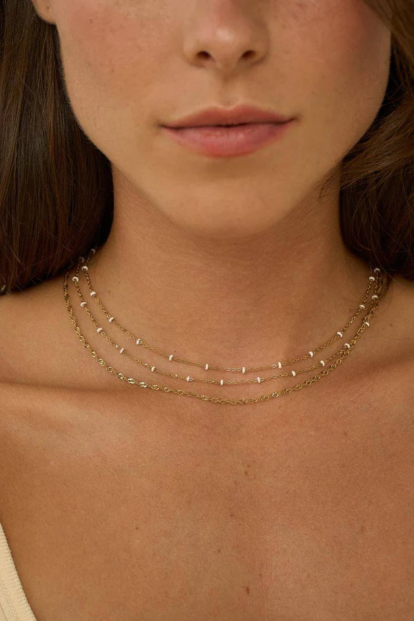 Frederique Necklace Black Gold