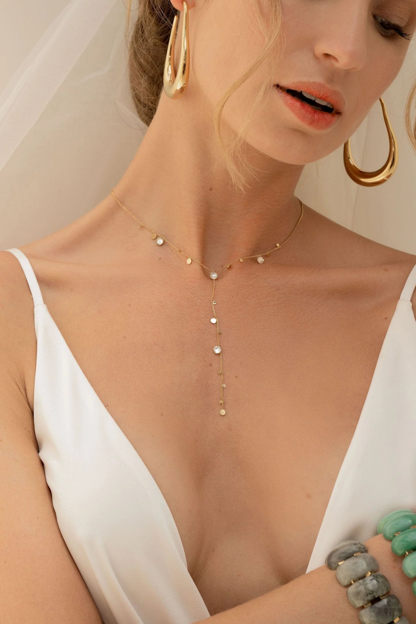 Khalissa Y Necklace Gold