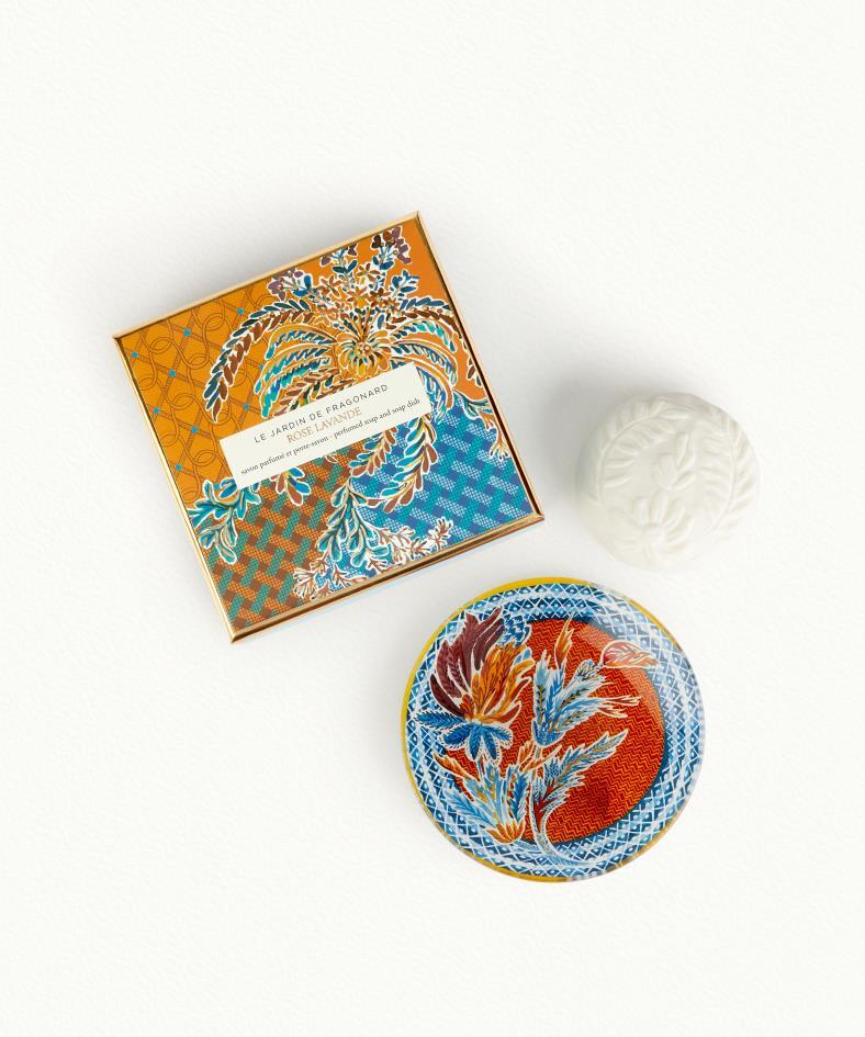Rose Lavander Soap & Dish Soap Le Jardin de Fragonard - Fragonard