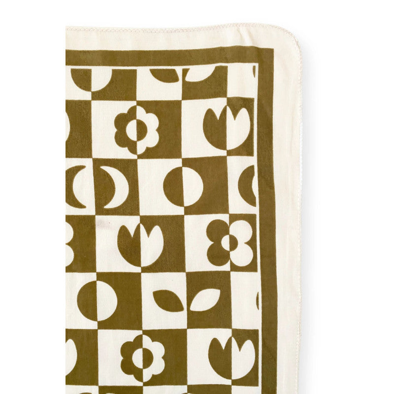 Big Scarf Palika - Damier Tobacco