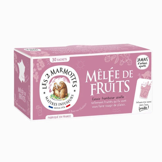 LES 2 MARMOTTES Red Fruit Infusion - Blackcurrant, Raspberry & Apple herbal tea
