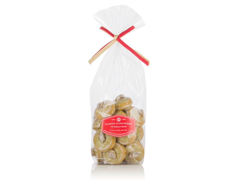 Soft almond biscuits with pistachios 4.2oz - Maison Alsacienne