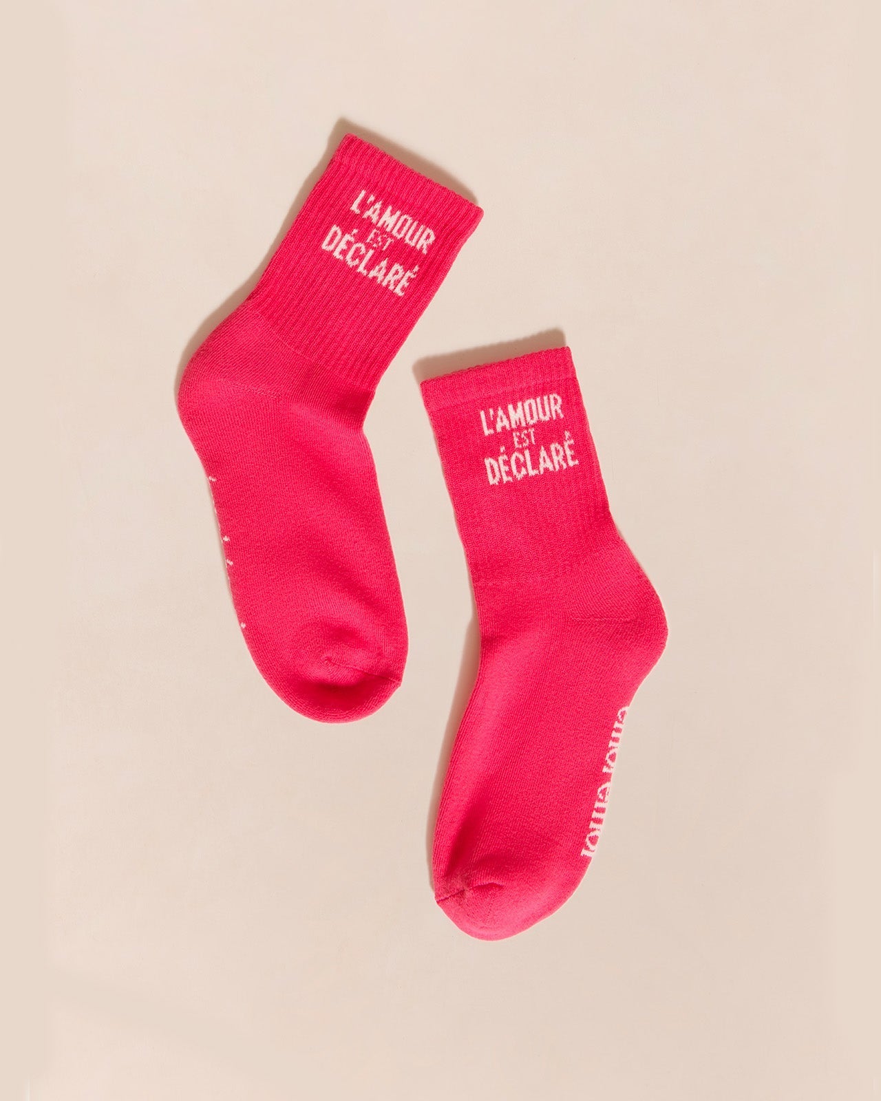 Socks “L’Amour est déclaré” Women/Men Pink