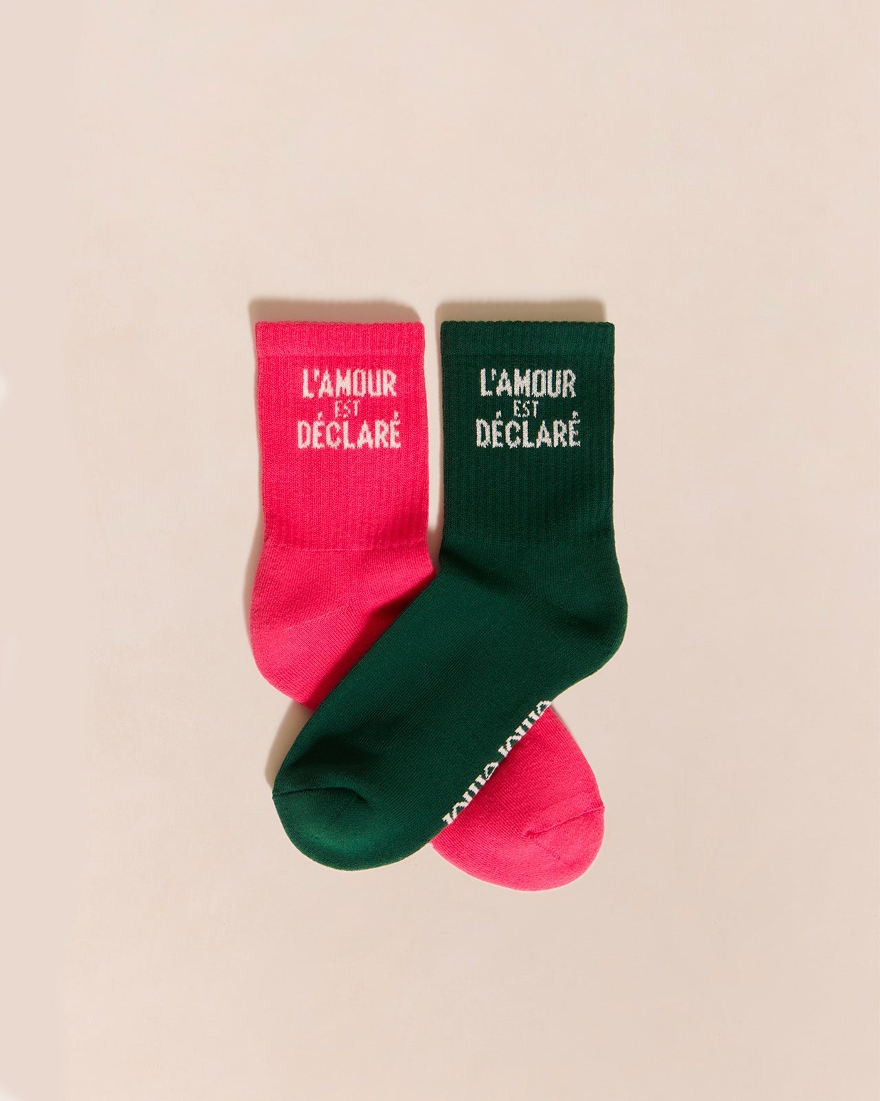 Socks “L’Amour est déclaré” Women/Men Pink