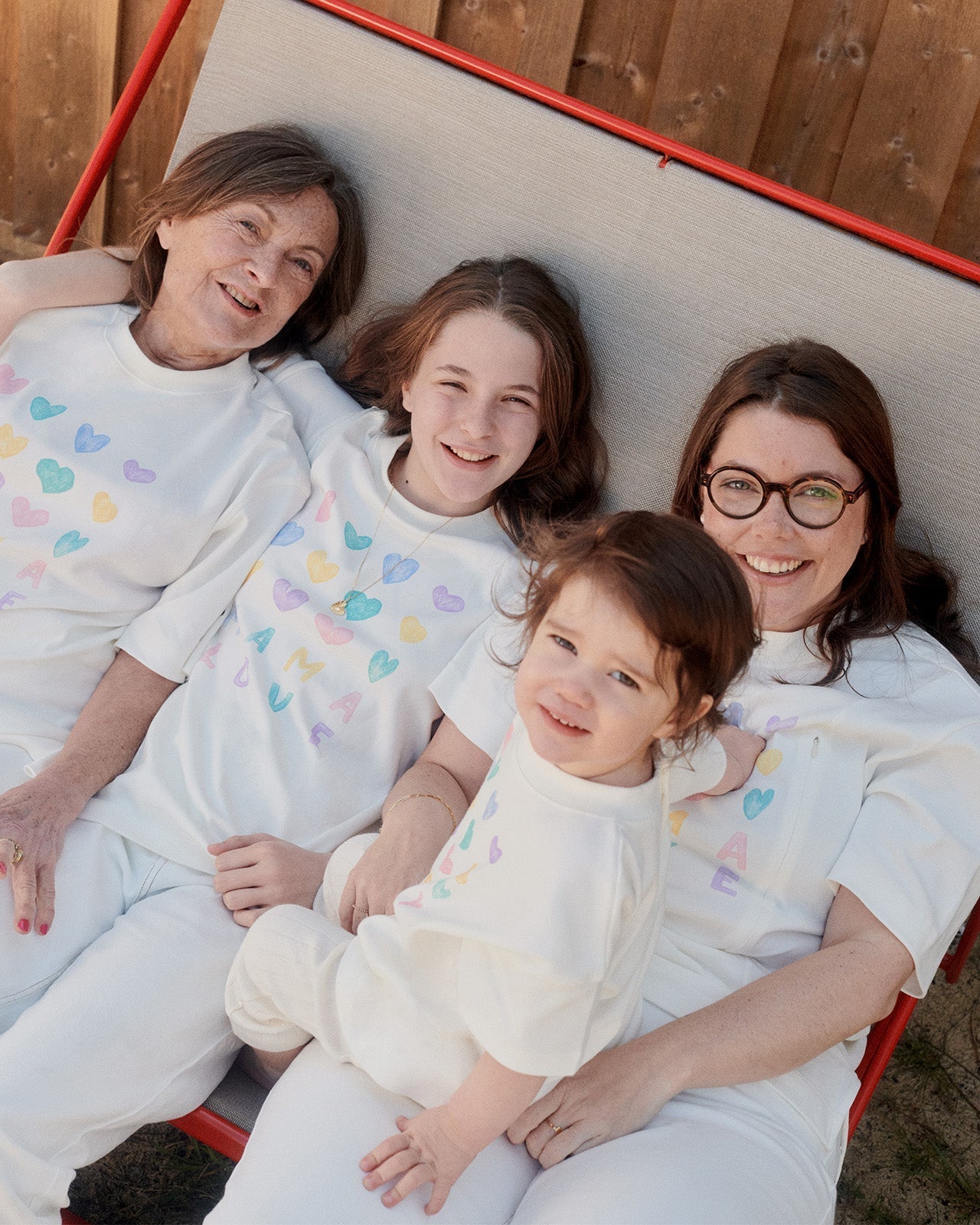 Juliette Tee-Shirt “Baby Love” Cream & Multicolore Hearts