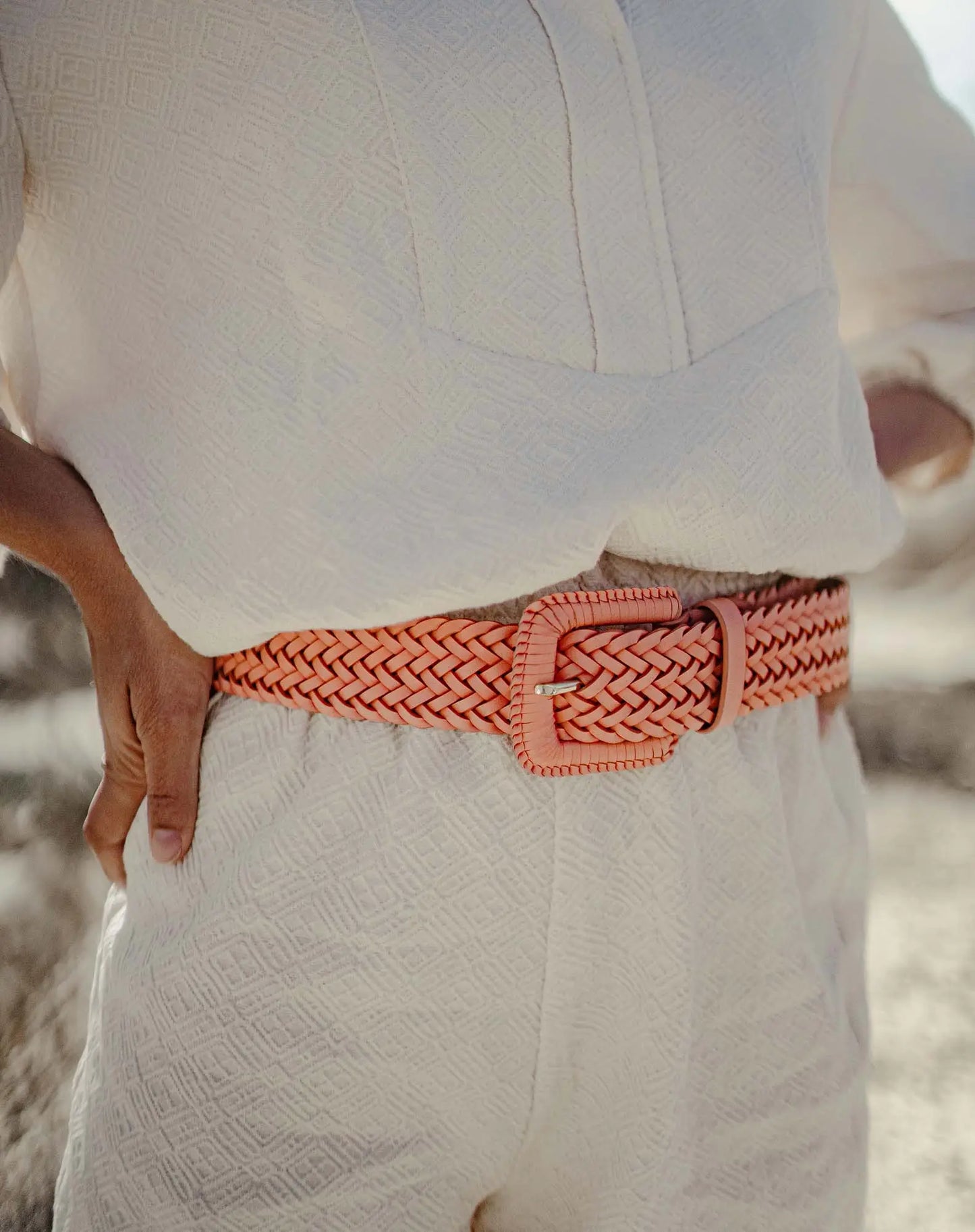 Malo Braided Belt Coral
