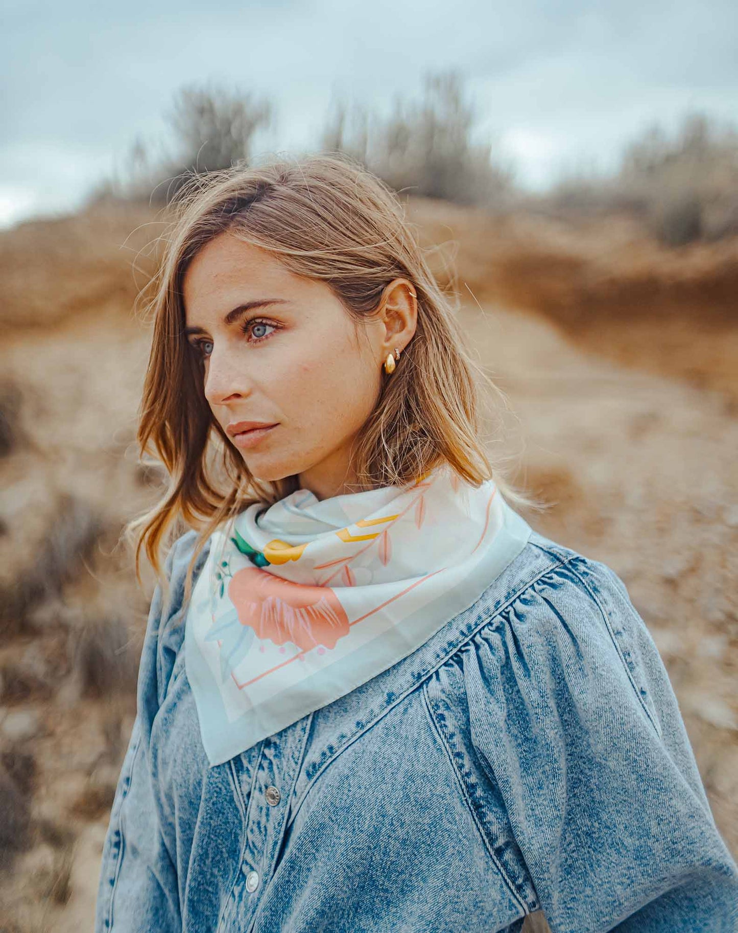 Mexico Silk Scarf Agua