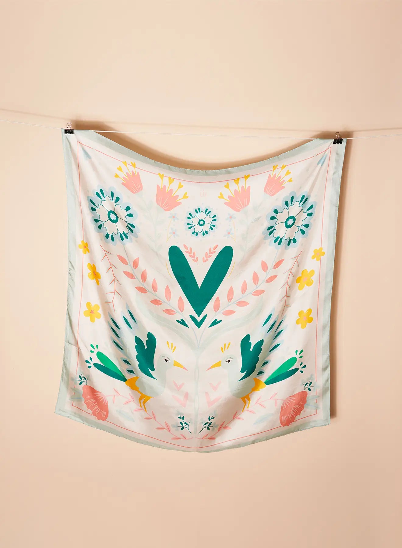 Mexico Silk Scarf Agua