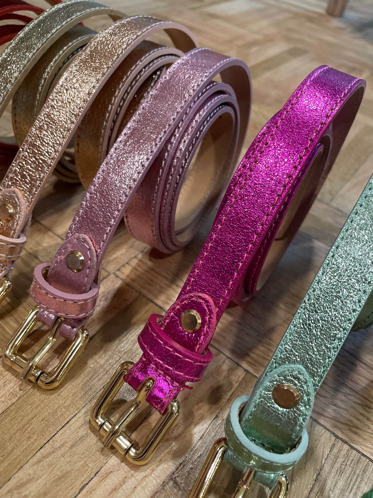 Milena Glitter Leather Belt