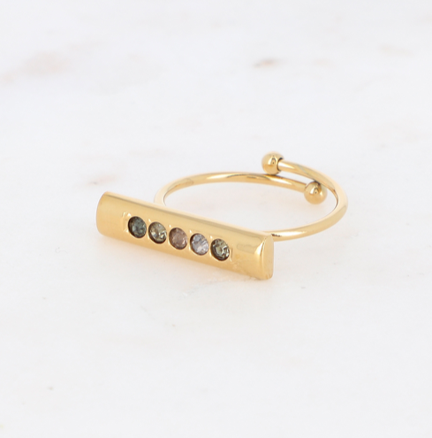 Zigy Ring Grey Gold
