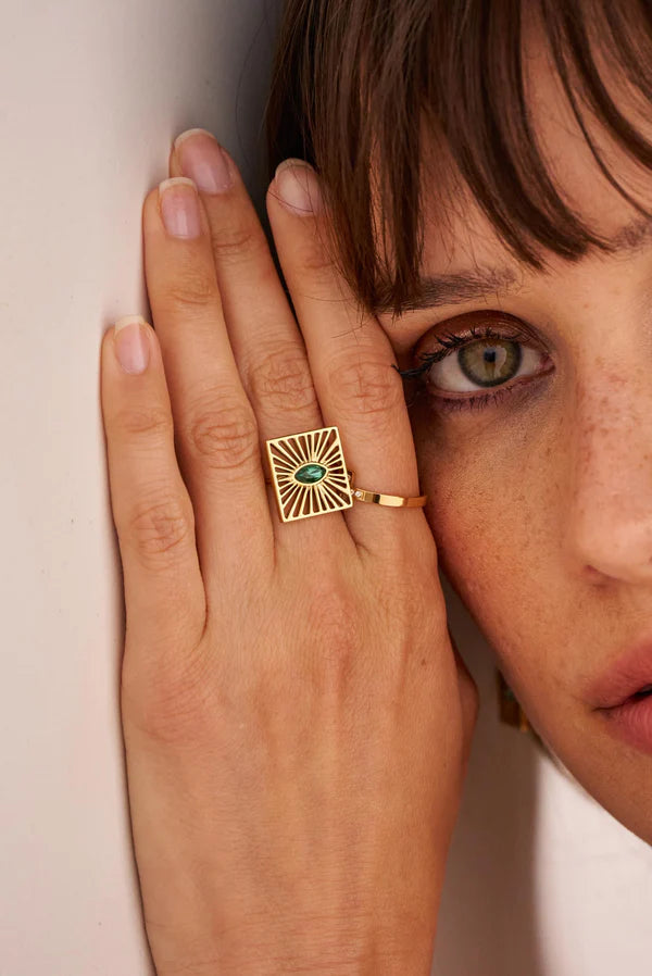 Isia Ring Crystal Gold