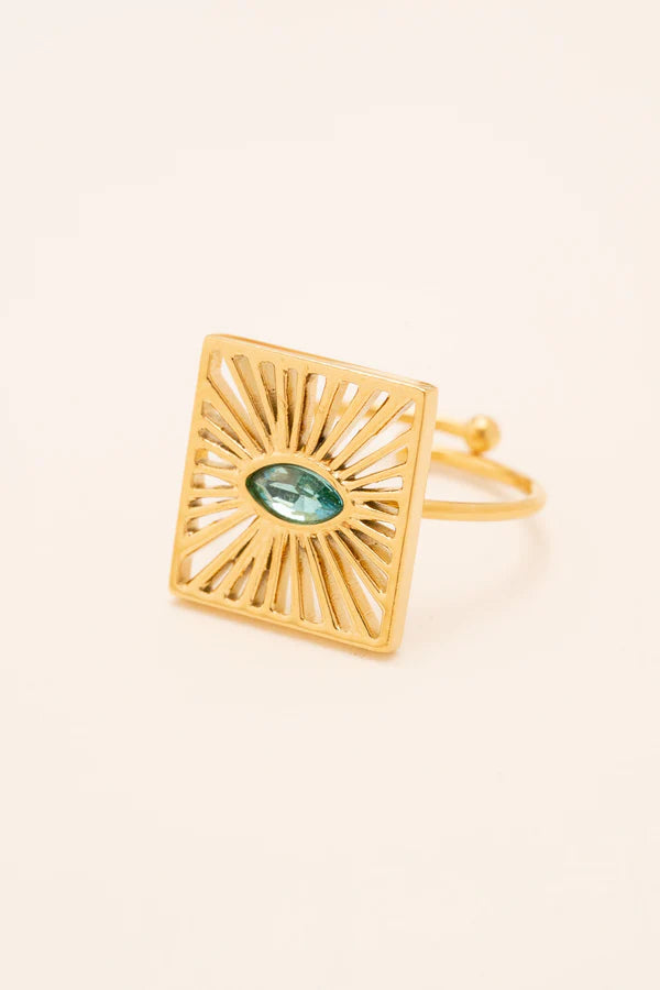 Isia Ring Blue Gold