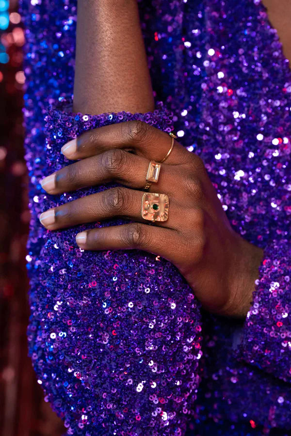 Nathalina Ring Black Gold