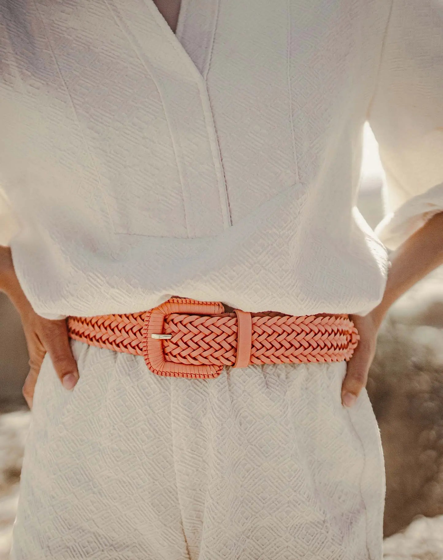 Malo Braided Belt Coral