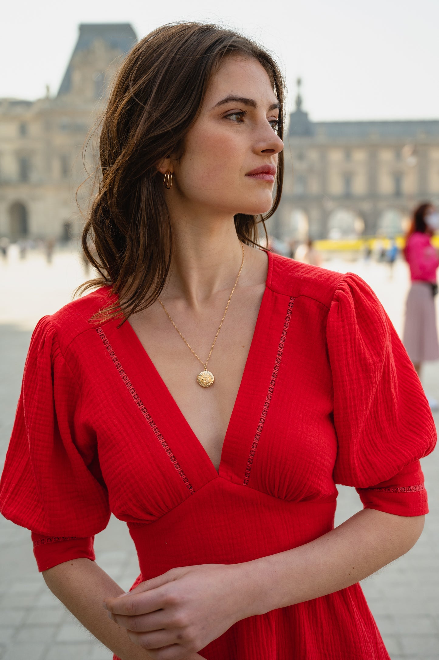 Esmee Dress Red Coton
