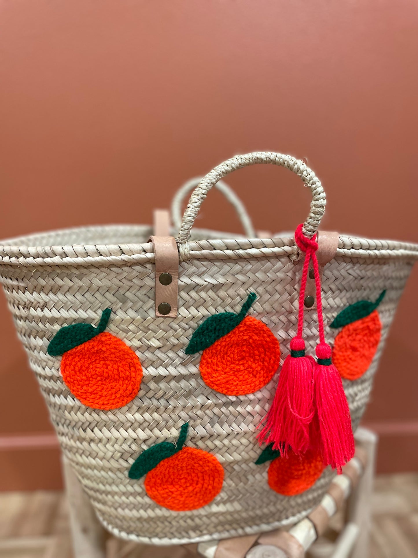 Moroccan Basket Bag Fruits