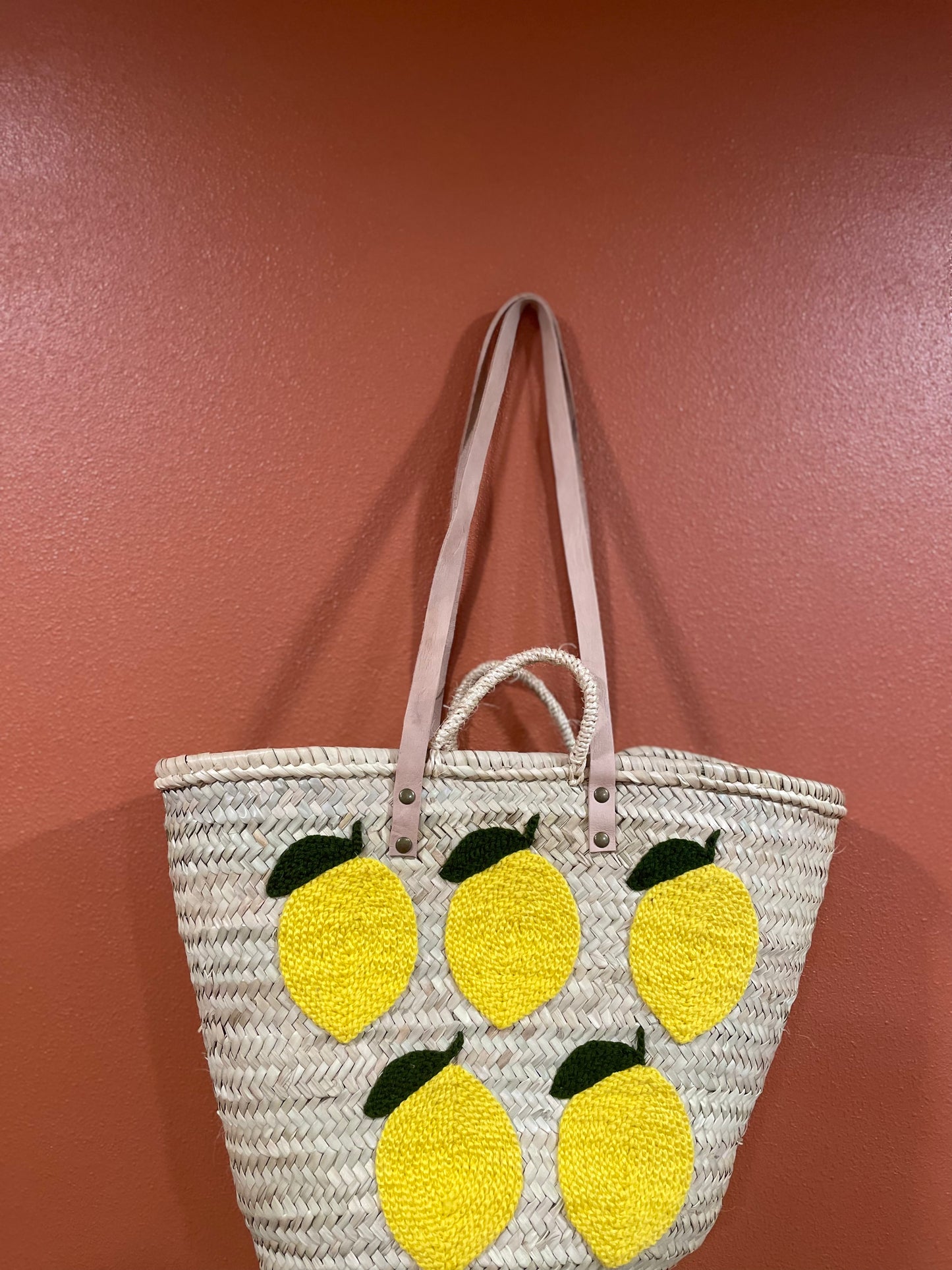 Moroccan Basket Bag Lemon
