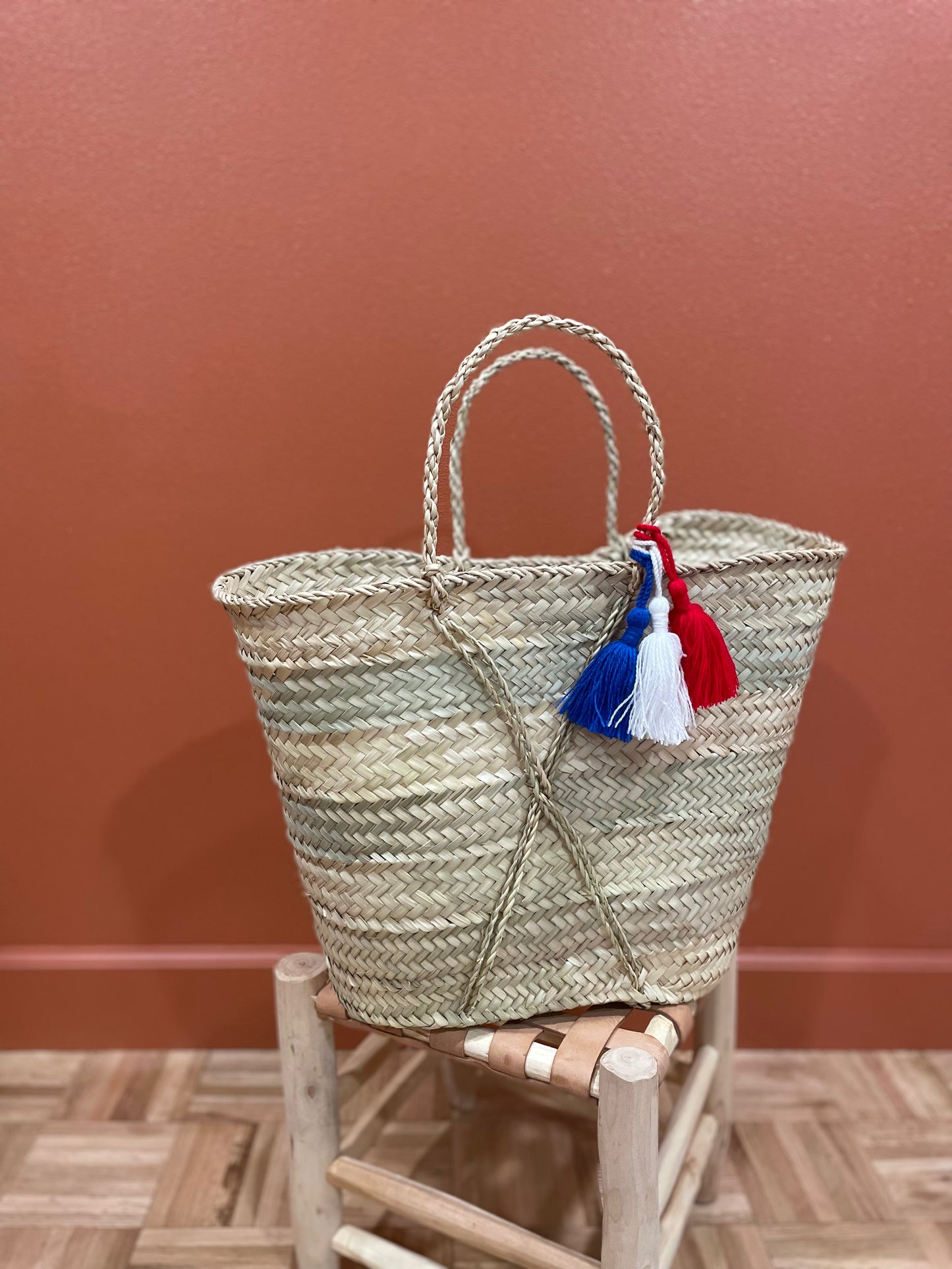 Moroccan Basket Bag Tricolor