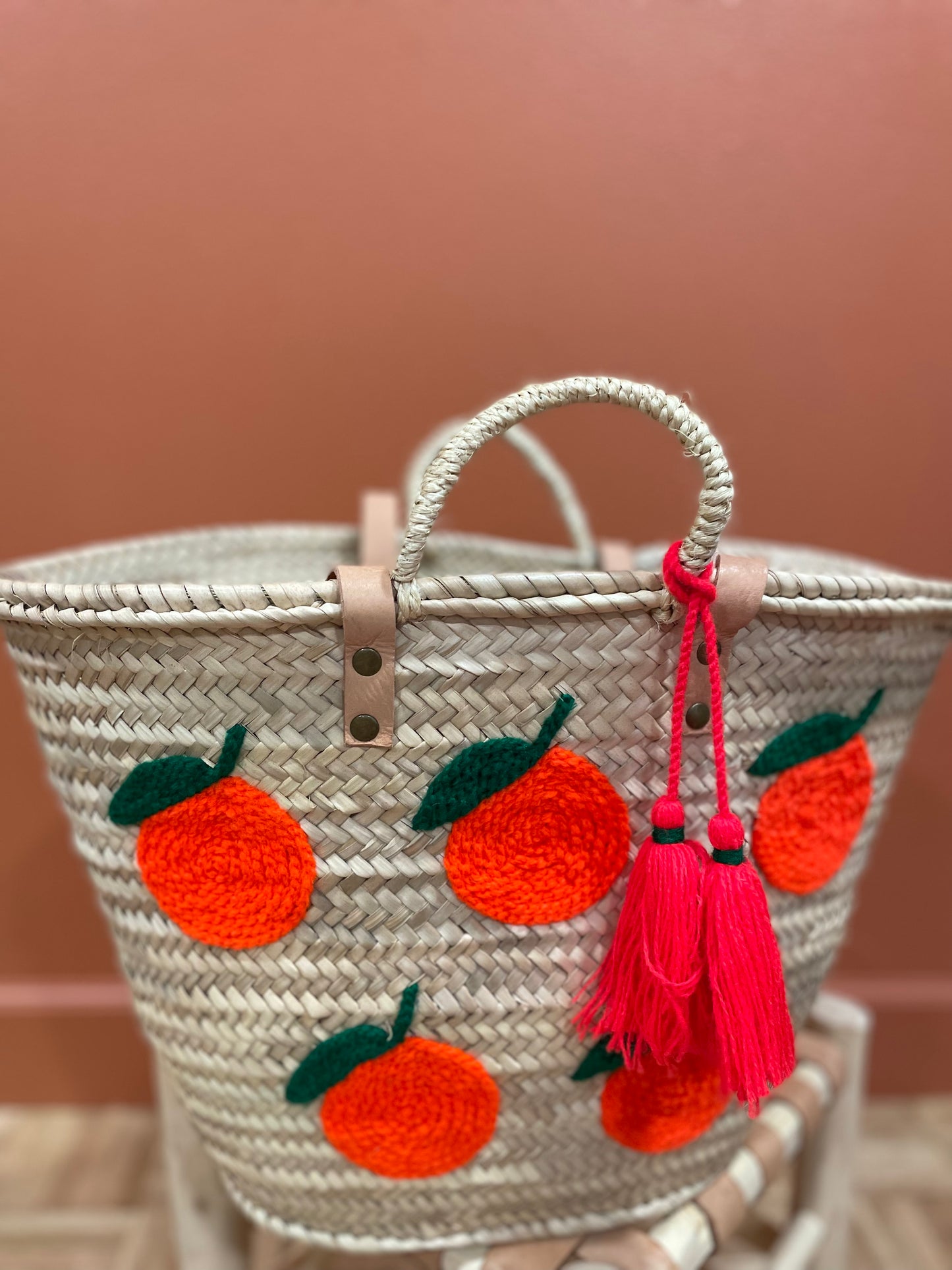 Moroccan Basket Bag Fruits