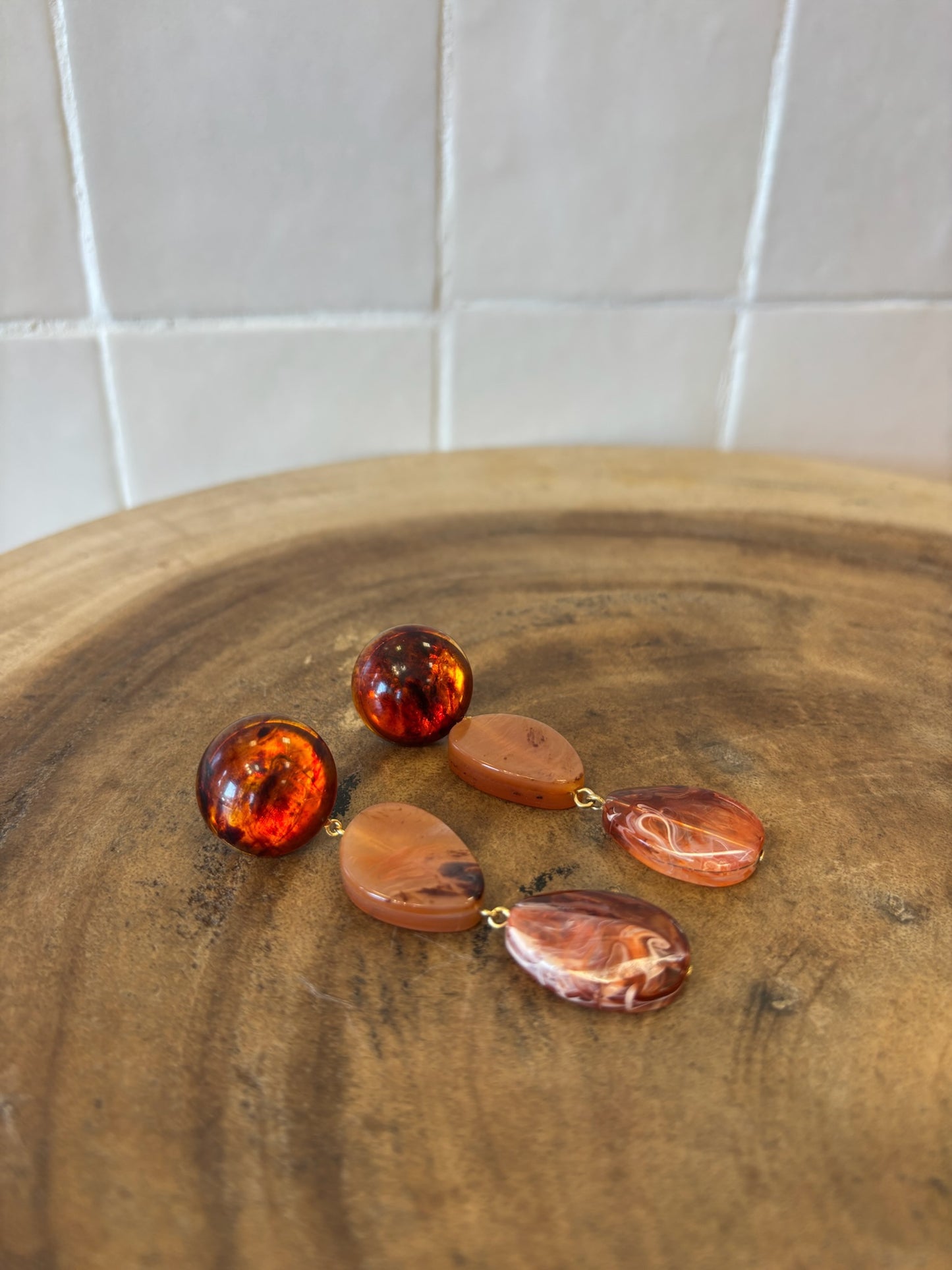 Maeva Earrings transparent brown