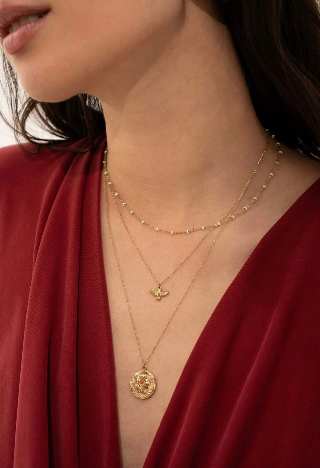 Callia Bird Necklace gold