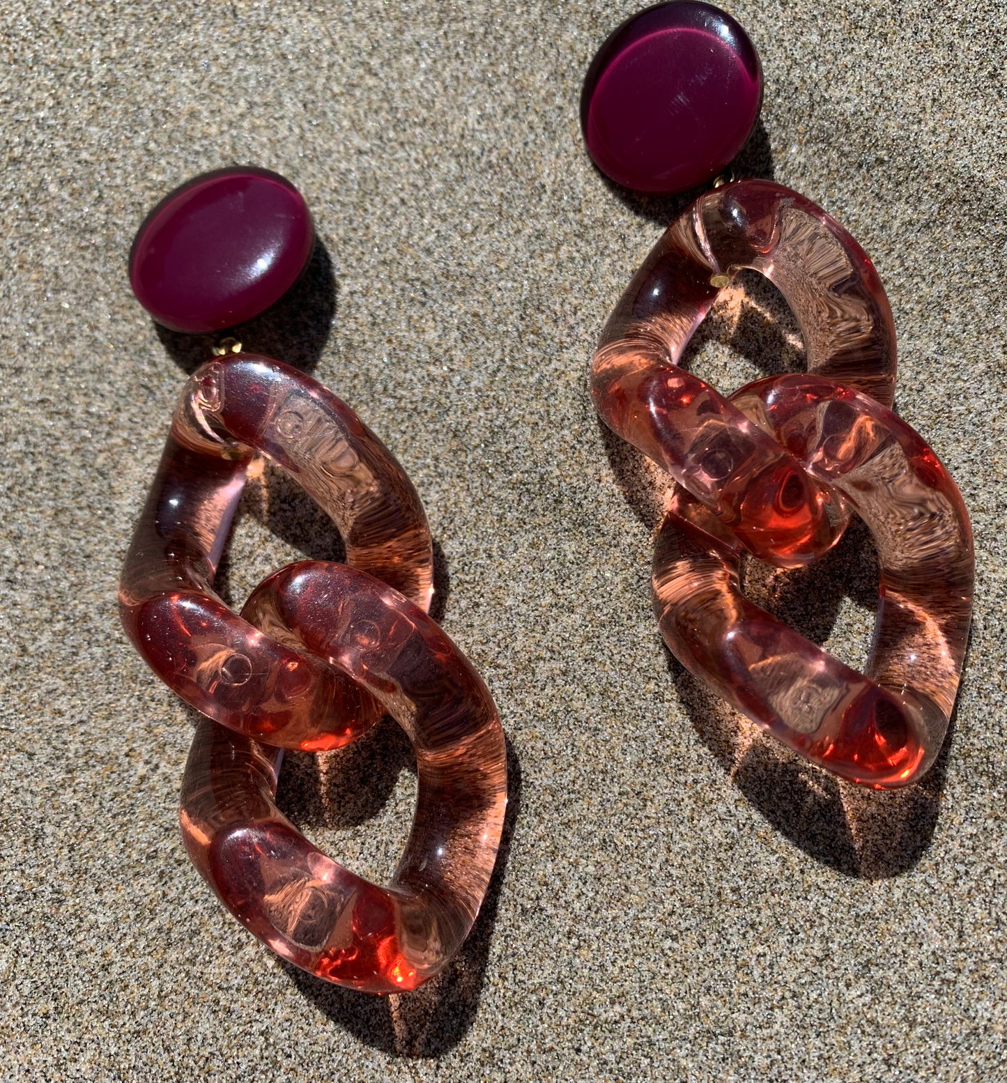 Maille Earrings Transluent Pink