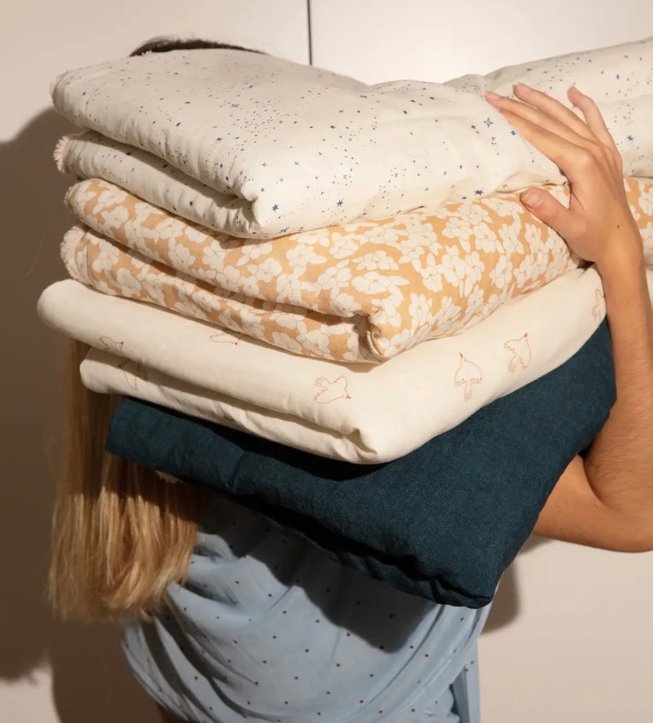 Wabi Sabi Baby blanket Washed double Muslin - Blossom