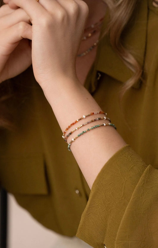 Braceline Bracelet Natural Stones Gold