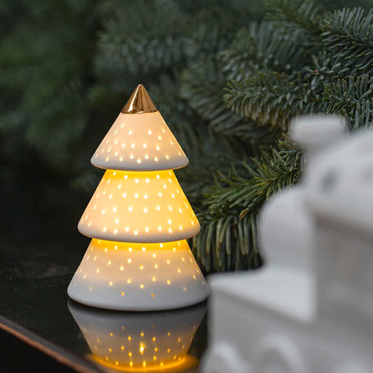 LED Mini Fir Tree Gold Point 3.5”