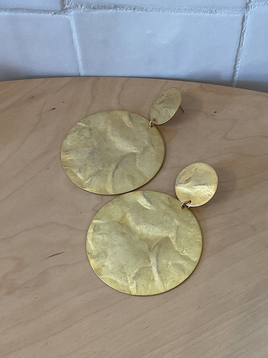 Ausar gold pierced Earrings - Francine Bramli