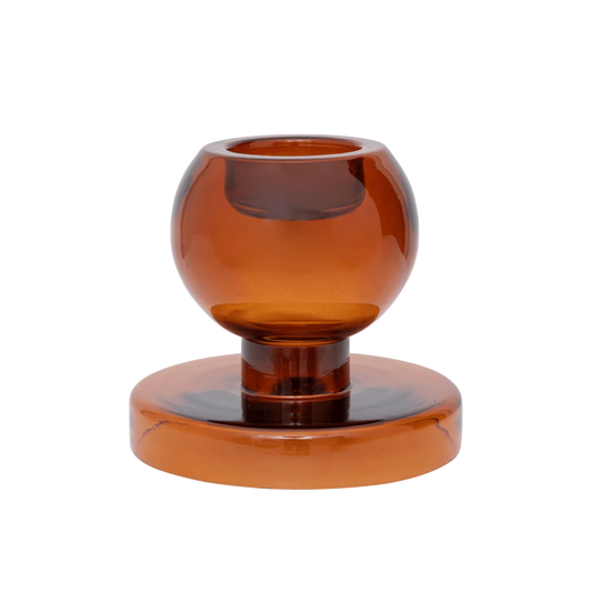 Candle Holder Both Sides Apricot Orange 106484