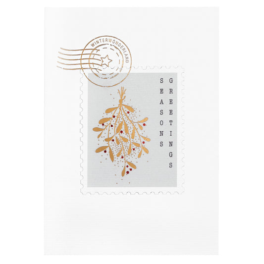 Stamp Card Greetings seasons Greetings Card