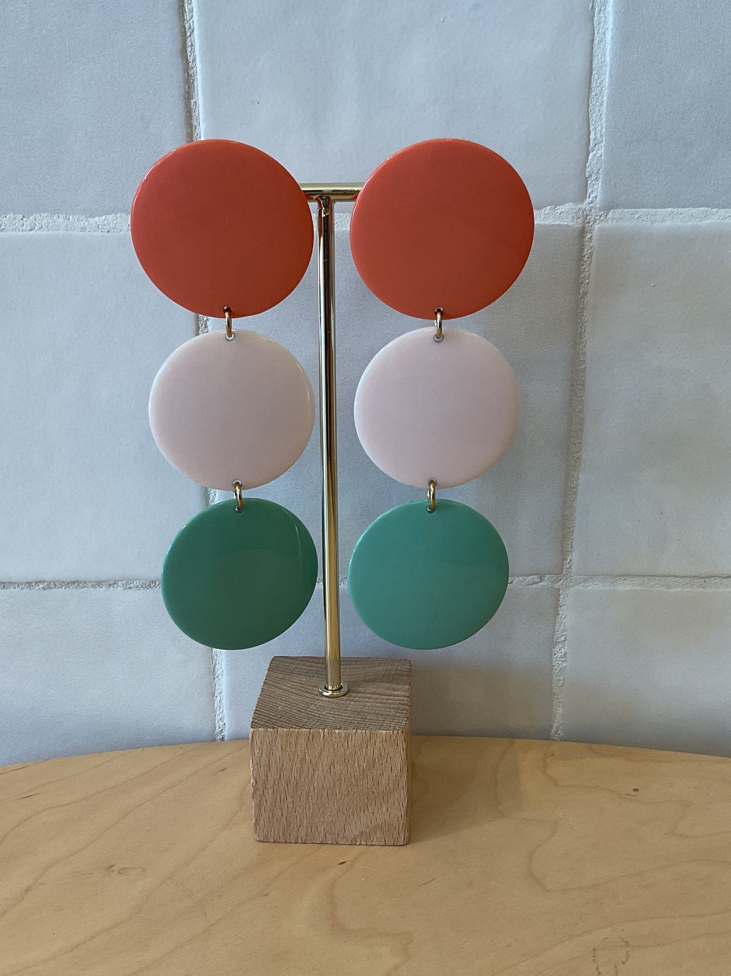 Elisa Earrings Corail Green