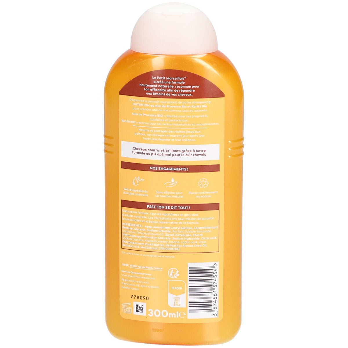 Shampoo shea butter honey - Le Petit Marseillais 30cl (10.1 fl oz)