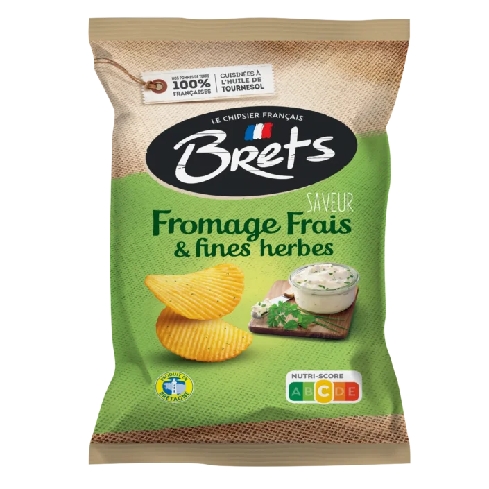 Potato Chips Fromage Frais & Fines Herbes 125g - Brets