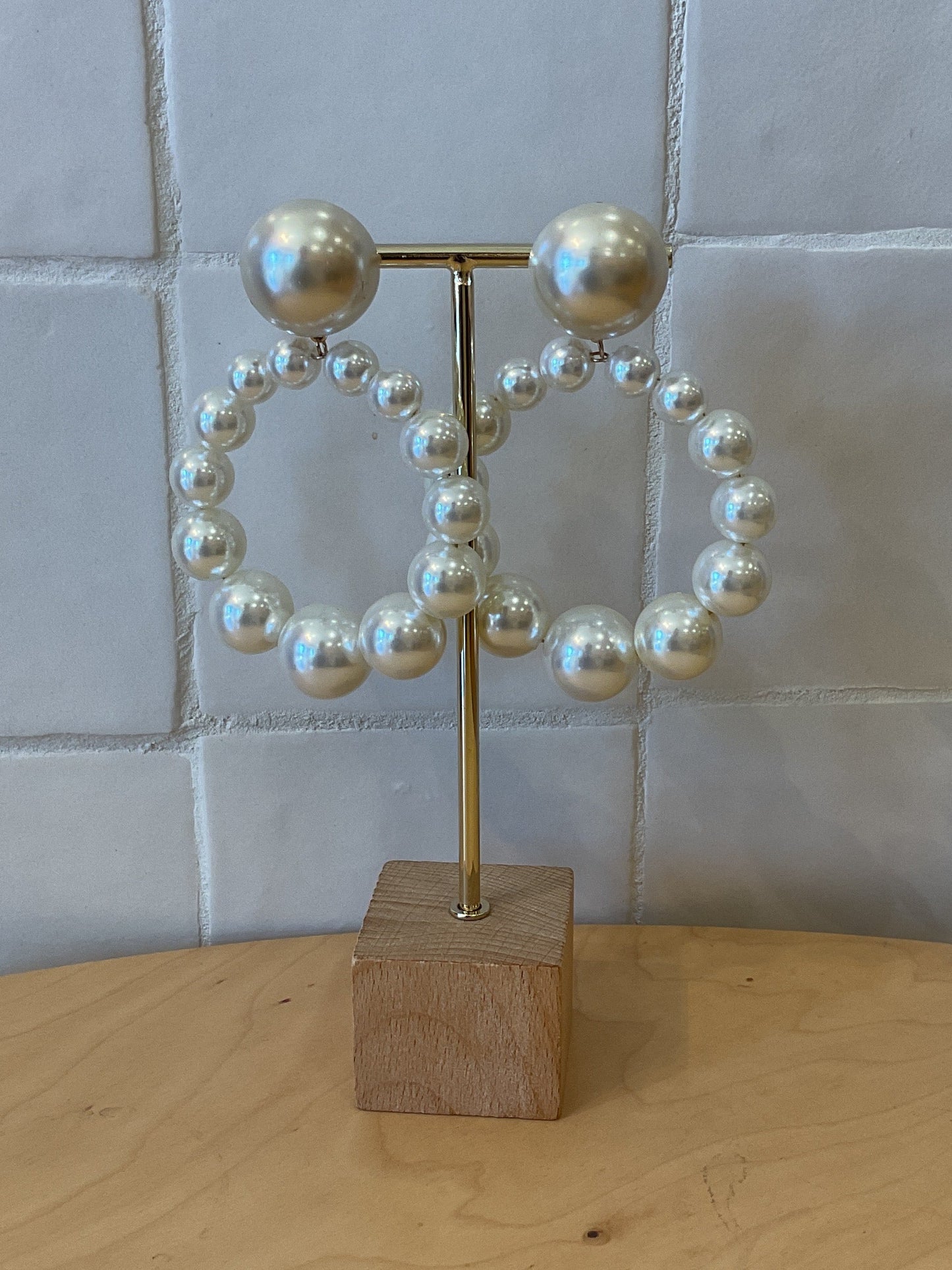 Bastille XL Earrings Pearl