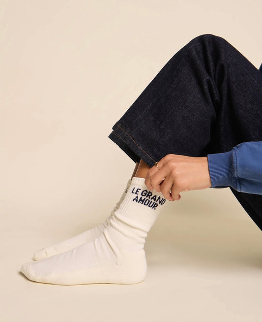 Socks “Le Grand Amour” Women/Men Cream