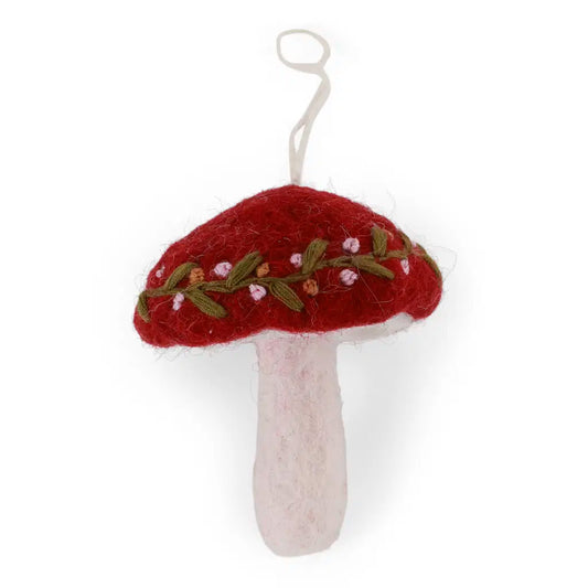 Mushroom with embroidery ornament