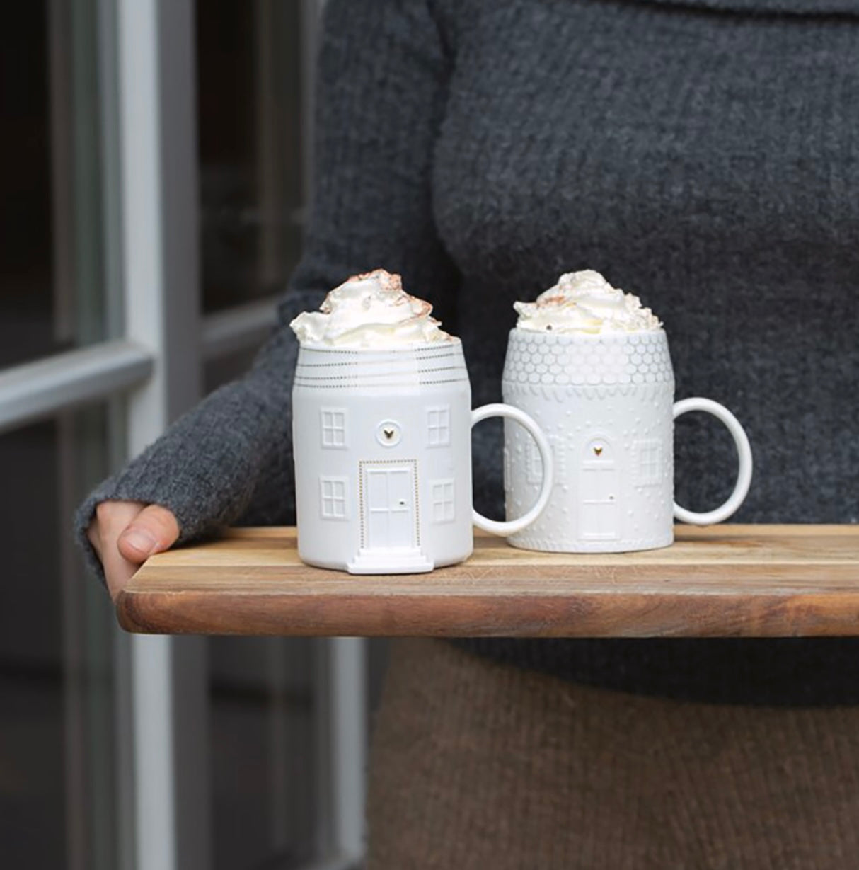 Village House with heart Mug - 12 oz