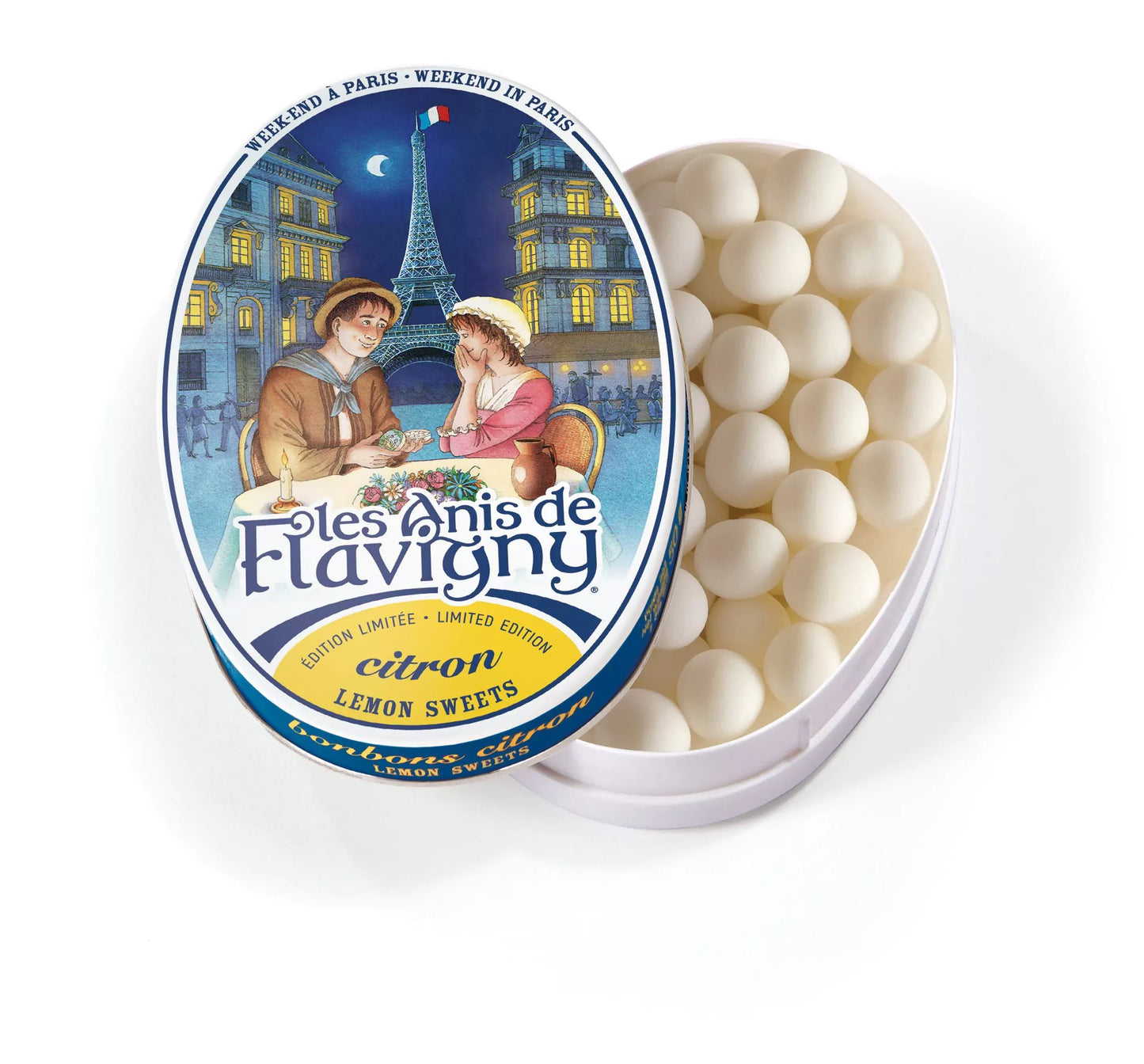 Oval Tin Lemon Anis de Flavigny Limited edition gweekend à Paris