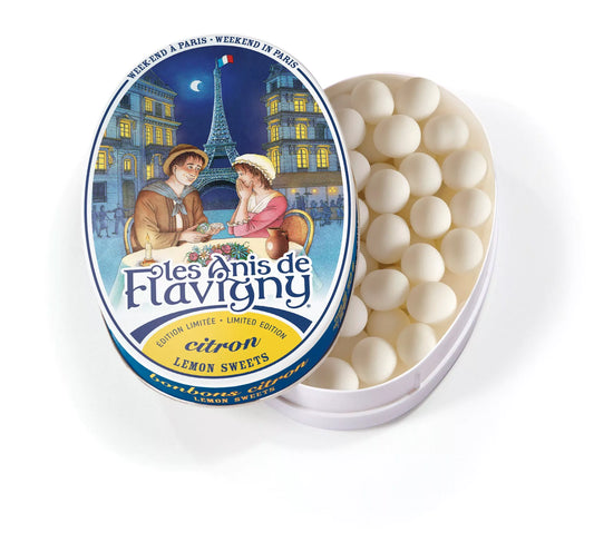 Oval Tin Lemon Anis de Flavigny Limited edition gweekend à Paris