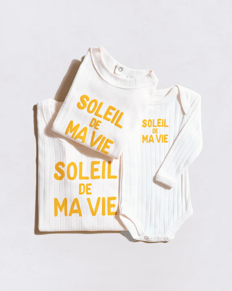 Jeannot Tee-Shirt “Soleil de ma vie” Cream & Yellow
