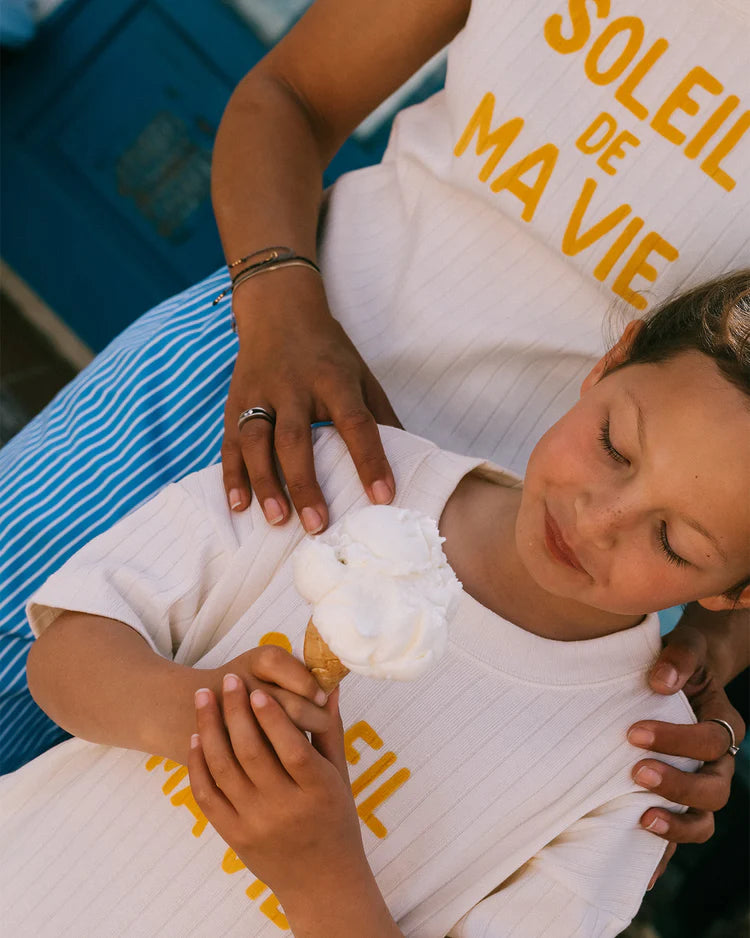 Jeannot Tee-Shirt “Soleil de ma vie” Cream & Yellow